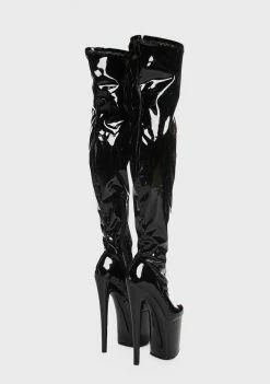 Best Pirce π Lemon Drop By Privileged Black Caterina Thigh-High π₯Ύ Boots Platform π₯Ύ Boots π― 9 Lemon Drop By Privileged Black Caterina Thigh-High Boots Platform Boots