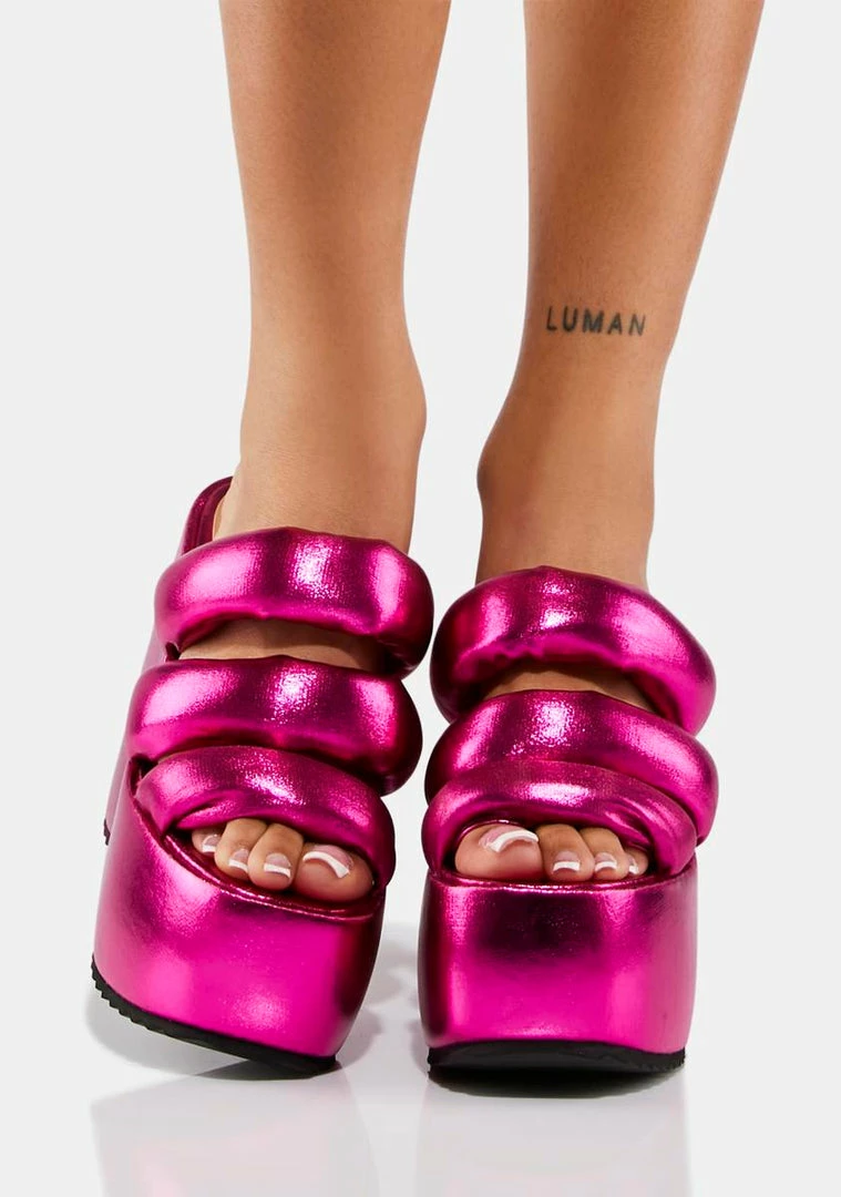 Hot Sale π Lemon Drop By Privileged Fuchsia Winter Platform π©΄ Sandals βοΈ 3 Lemon Drop By Privileged Fuchsia Winter Platform Sandals