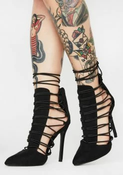 Lemon Drop By Privileged Crispp Lace Up Heels