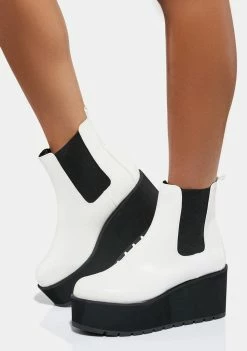 Lemon Drop By Privileged Boots & Booties White Jubal Ankle Boots