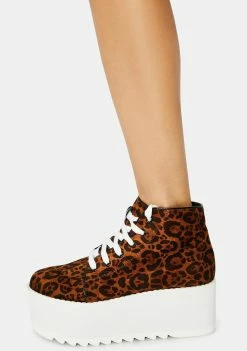 Lemon Drop By Privileged Leopard Barletta Platform Sneaker Platforms