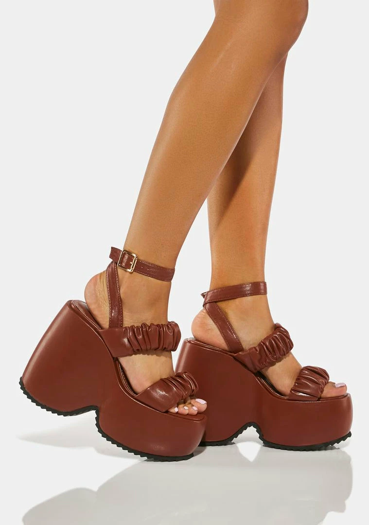 Best reviews of 𧨠Lemon Drop By Privileged Brown Egey Platform π©΄ Sandals π 1 Lemon Drop By Privileged Brown Egey Platform Sandals