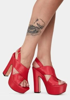Lemon Drop By Privileged Red Naviah Platform Heels Platforms