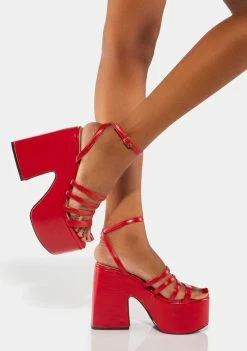 Lemon Drop By Privileged Red Tornado Platform Heels