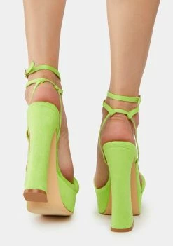 Wholesale π Lemon Drop By Privileged Neon Green Yesenia Platform π Heels π 9 Lemon Drop By Privileged Neon Green Yesenia Platform Heels