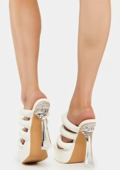 Flash Sale π Lemon Drop By Privileged White Namora Clear π Heels π 8 Lemon Drop By Privileged White Namora Clear Heels