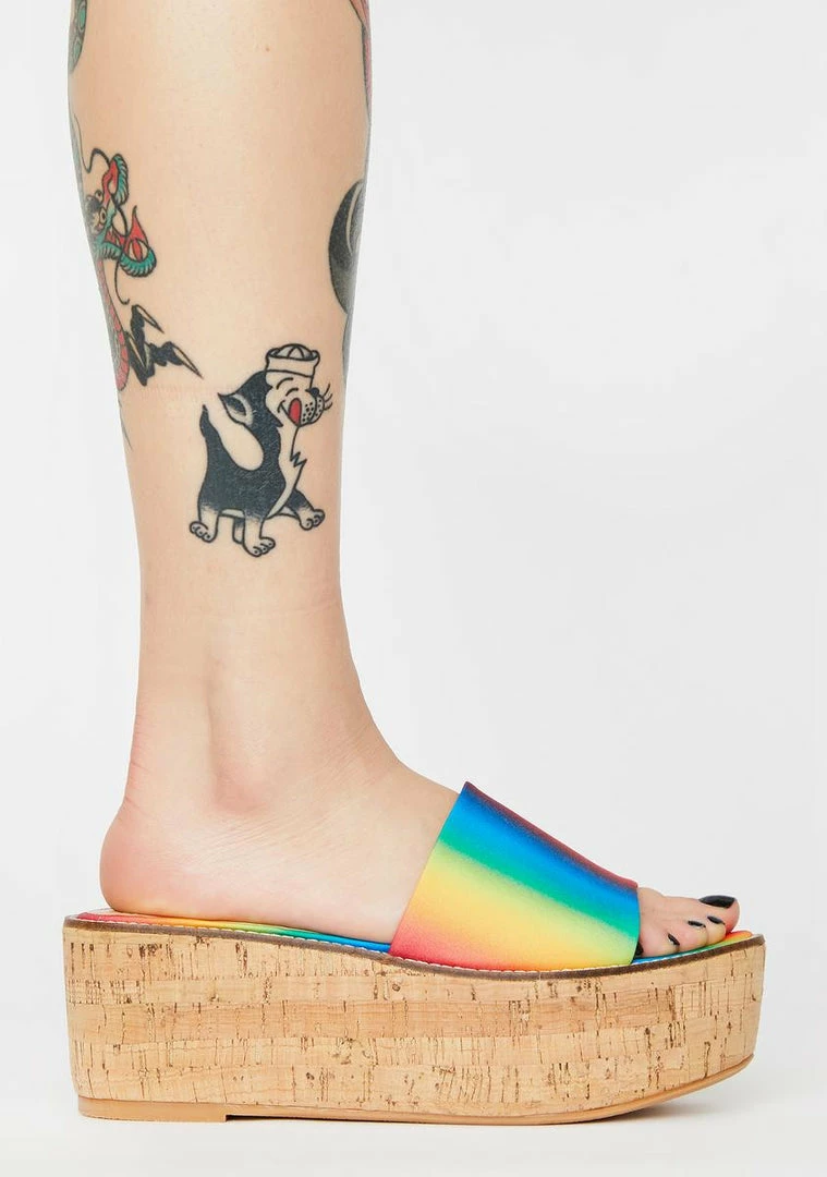 Best Sale π Lemon Drop By Privileged Rainbow Fiji Platform π©΄ Sandals β¨ 2 Lemon Drop By Privileged Rainbow Fiji Platform Sandals