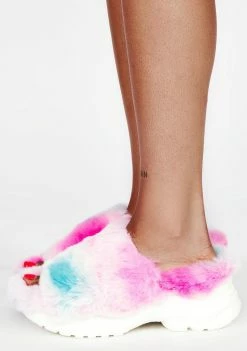 Lemon Drop By Privileged Pink Genuine Slide Sandals