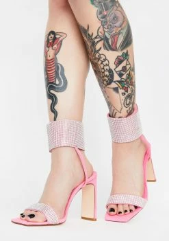 Lemon Drop By Privileged Jebelle Rhinestone Sandal Heels