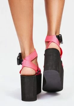 Cheap π₯ Lemon Drop By Privileged Pink Lullaby Platform π©΄ Sandals π€© 7 Lemon Drop By Privileged Pink Lullaby Platform Sandals