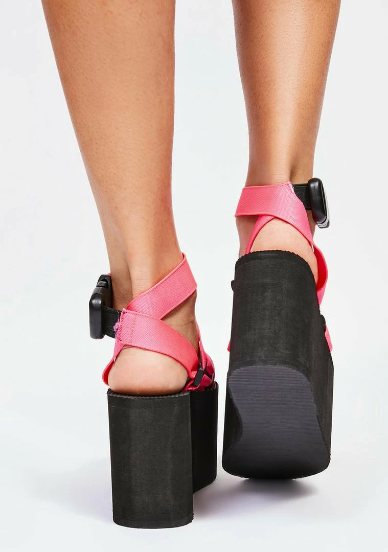 Cheap π₯ Lemon Drop By Privileged Pink Lullaby Platform π©΄ Sandals π€© 4 Lemon Drop By Privileged Pink Lullaby Platform Sandals