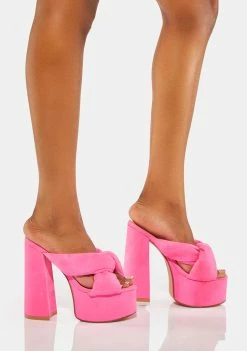 Lemon Drop By Privileged Platforms Pink Joey Platform Heels