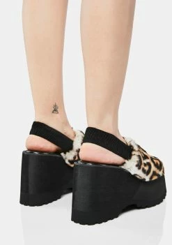 Hot Sale π Lemon Drop By Privileged Leopard Paladin Faux Fur π©΄ Sandals Platform π Heels π 9 Lemon Drop By Privileged Leopard Paladin Faux Fur Sandals Platform Heels
