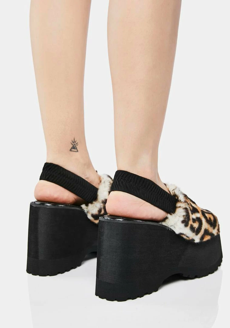 Hot Sale π Lemon Drop By Privileged Leopard Paladin Faux Fur π©΄ Sandals Platform π Heels π 5 Lemon Drop By Privileged Leopard Paladin Faux Fur Sandals Platform Heels