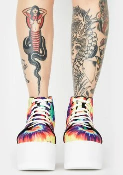 Hot Sale π₯ Lemon Drop By Privileged Platforms Tie Dye Barletta Platform π Sneakers π 6 Lemon Drop By Privileged Platforms Tie Dye Barletta Platform Sneakers