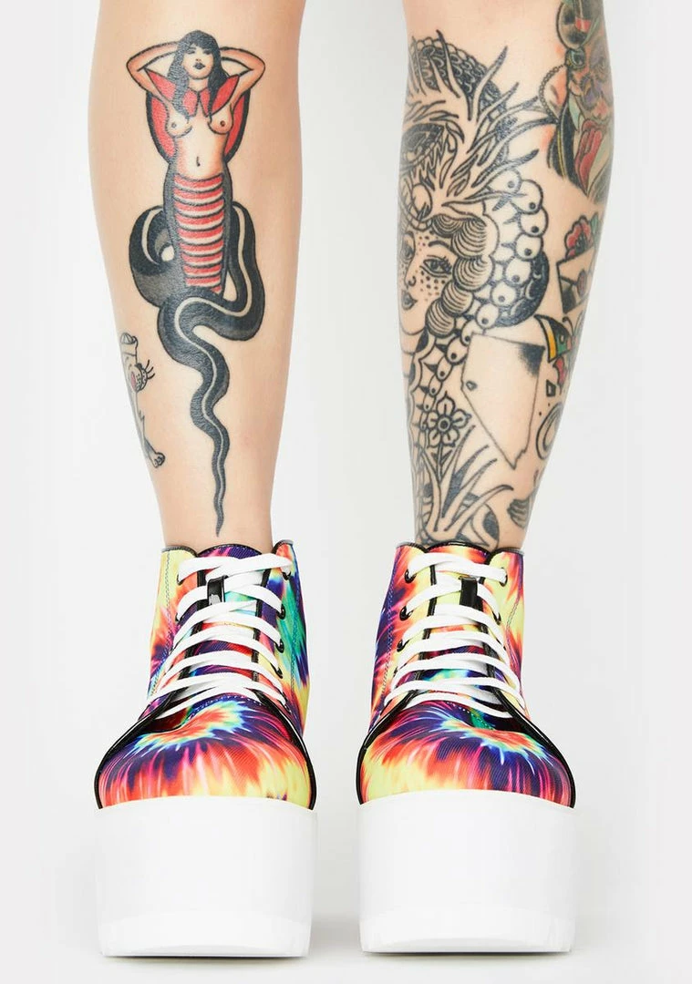 Hot Sale π₯ Lemon Drop By Privileged Platforms Tie Dye Barletta Platform π Sneakers π 3 Lemon Drop By Privileged Platforms Tie Dye Barletta Platform Sneakers