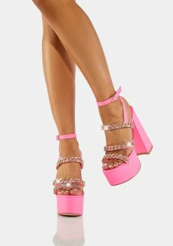 Lemon Drop By Privileged Pink Isabella Platform Heels Platforms