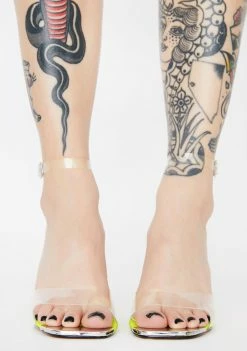 Flash Sale π Lemon Drop By Privileged Briela Clear Block π Heels π€© 6 Lemon Drop By Privileged Briela Clear Block Heels