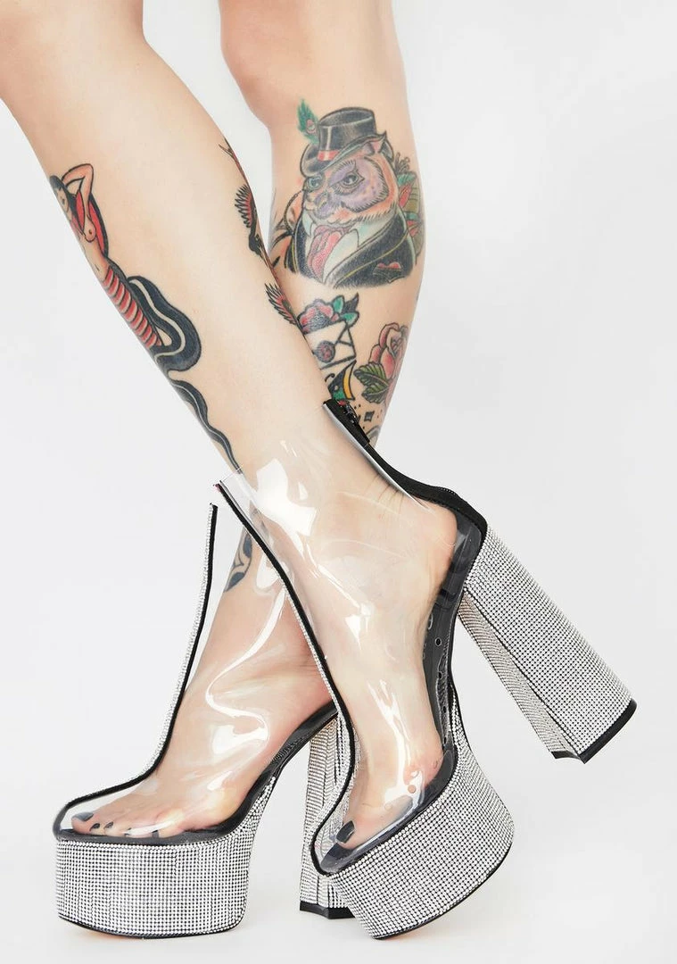 Best reviews of π Lemon Drop By Privileged Platforms Black Brandie Rhinestone π Heels π 1 Lemon Drop By Privileged Platforms Black Brandie Rhinestone Heels