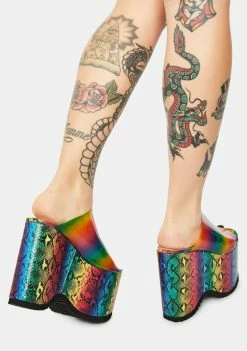 Lemon Drop By Privileged Rainbow Leanne Platform Sandals