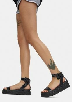 Lemon Drop By Privileged Black Kassandra Gladiator Sandals