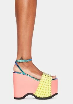 Lemon Drop By Privileged Platforms Areal Platform Heels