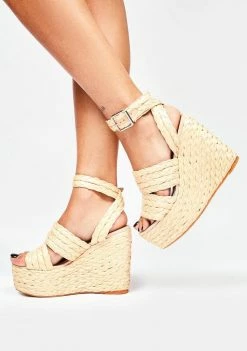 Lemon Drop By Privileged Nude Gabbie Wedge Heels Wedges