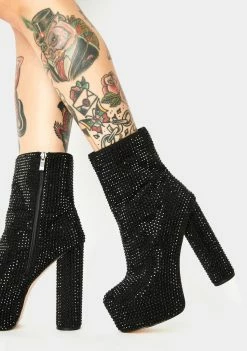 Lemon Drop By Privileged Junior Rhinestone Platform Boots