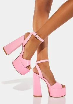 Lemon Drop By Privileged Pink Ruduki Platform Heels