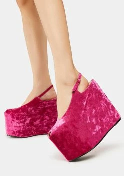 Lemon Drop By Privileged Fuchsia Admire Platform Wedges