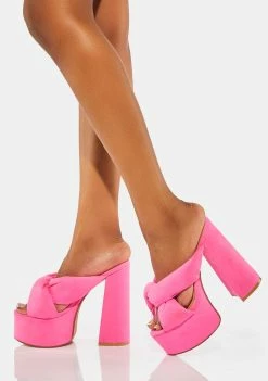 Lemon Drop By Privileged Platforms Pink Joey Platform Heels
