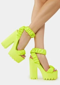Lemon Drop By Privileged Yellow Ingra Platform Heels
