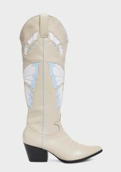 Lemon Drop By Privileged Cream Mallow Cowboy Boots