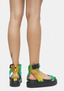 Lemon Drop By Privileged Kassandra Gladiator Sandals