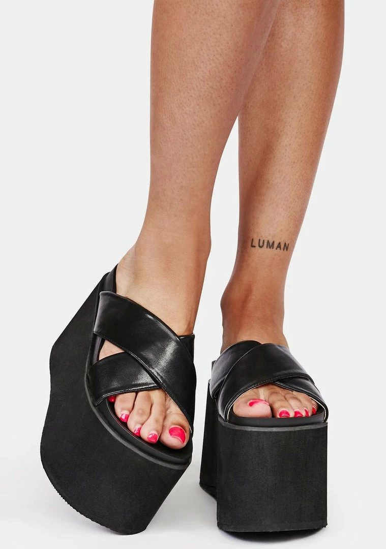 Deals π€© Lemon Drop By Privileged Platforms Black Tanner Platform π©΄ Sandals π 3 Lemon Drop By Privileged Platforms Black Tanner Platform Sandals