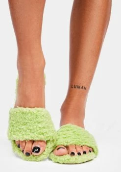 Lemon Drop By Privileged Green Atlee Slide Sandals