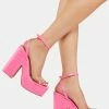 Lemon Drop By Privileged Pink Hadley Platform Heels Clear Heels