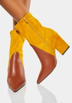 Lemon Drop By Privileged Boots & Booties Yellow Clarence Ankle Boots