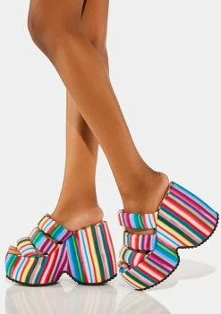 Lemon Drop By Privileged Platforms Winter Platform Sandals