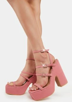 Lemon Drop By Privileged Pink Raine Platform Heels