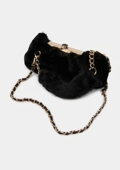 Lemon Drop By Privileged Bags & Wallets Leece Fuzzy Handbag