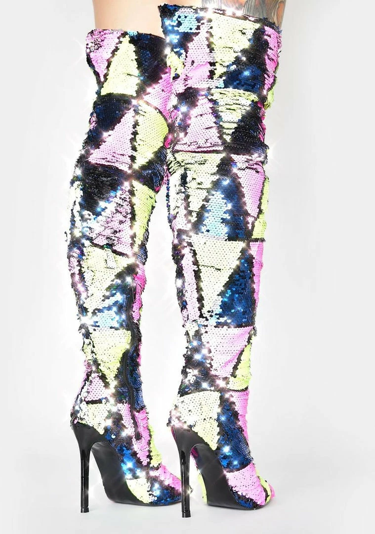 Hot Sale 👍 Lemon Drop By Privileged Yasmania Thigh High 🥾 Boots 💯 4 Lemon Drop By Privileged Yasmania Thigh High Boots