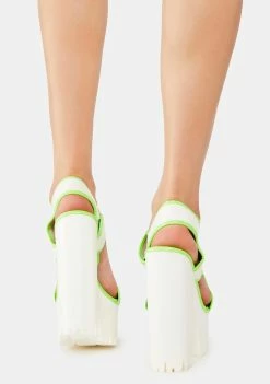 Best Sale π Lemon Drop By Privileged Neon Green Kamora Platform π Heels π 9 Lemon Drop By Privileged Neon Green Kamora Platform Heels