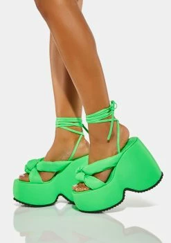 Lemon Drop By Privileged Platforms Vally Platform Sandals