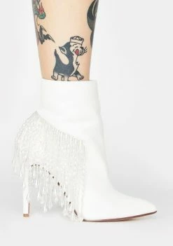 Lemon Drop By Privileged Astalema Fringe Heeled Boots