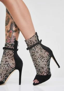 Lemon Drop By Privileged Entice Me Fishnet Heels