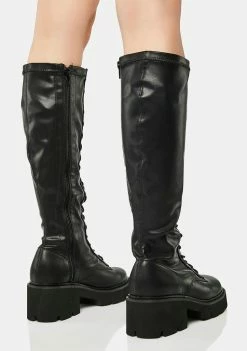 Lemon Drop By Privileged Bobbi Knee-High Combat Boots