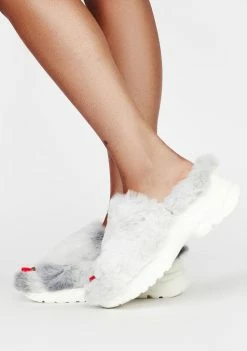 Lemon Drop By Privileged White Genuine Slide Sandals