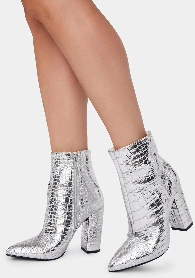 Discount 🎉 Lemon Drop By Privileged Silver Lisbeth Heeled Booties 🥾 Boots & Booties 🔥 1 Lemon Drop By Privileged Silver Lisbeth Heeled Booties Boots & Booties