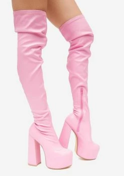 Lemon Drop By Privileged Pink Havasu Platform Boots Platforms